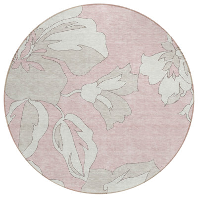 Tapis ivoire rond 8 po