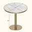 Table de bistro tulipe ronde et moderne avec plateau en faux marbre, structure en métal robuste facile à assembler