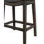 Selle rembourrée grise, 2 pièces, bois massif avec finition blanchie et coussin, garniture cloutée avec 2 coussins de siège