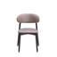 Ensemble de 2 chaises d'appoint de salle à manger en microfibre gris ardoise avec pieds en bois noir, L 23 po x l 21 po x H 32 po