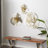 Gold Metal Floral Large 3D Home Wall Decor with Cutouts, Set of 3 29", 24", 18"H