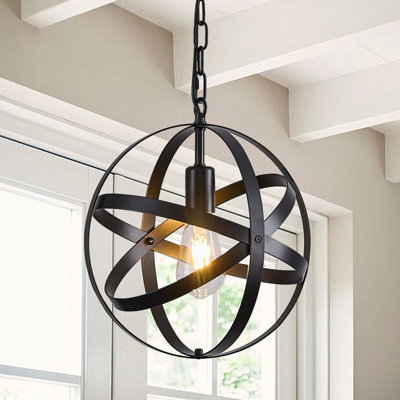 Arley 1 - Light Dimmable Farmhouse Unique Design Adjustable Caged Pendant Light