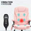 Fauteuil de bureau vibrant à haut dossier, fauteuil de bureau de direction chauffant, pour la maison et le bureau