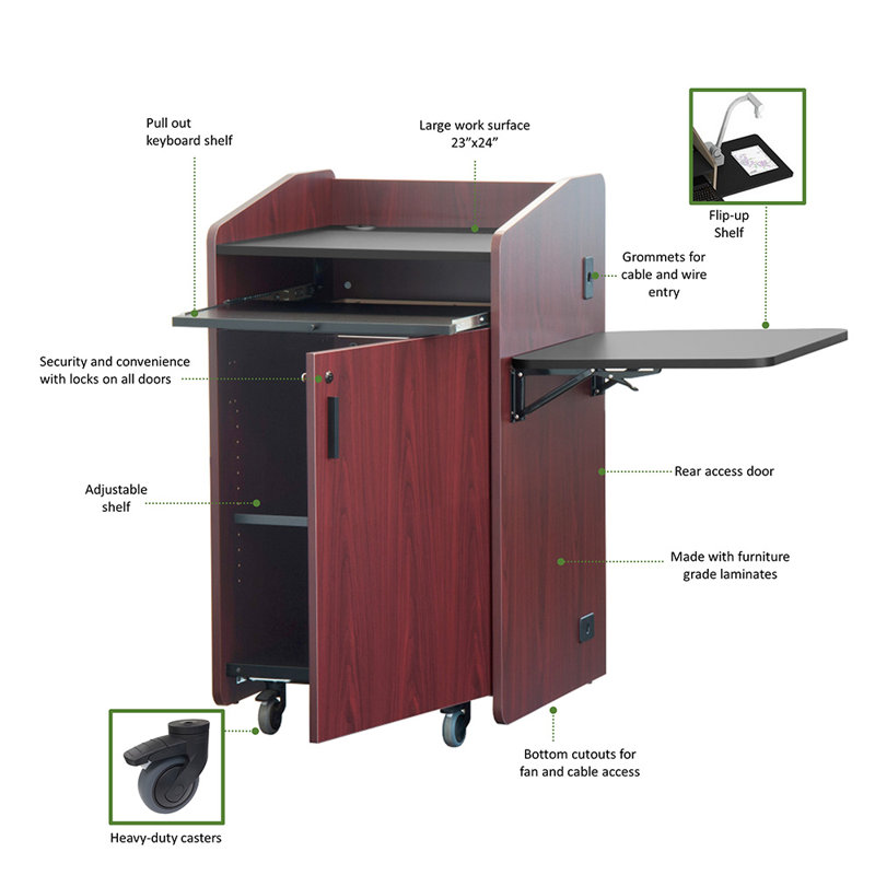 Estrade plein lutrin Deluxe, Imbuia