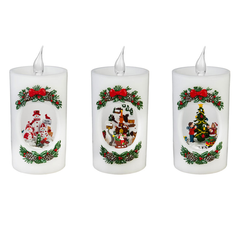 Seasonal Scented Flameless Pillar Candle