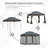 Outsunny 11' X 11' Pop Up Canopy, Outdoor Patio Gazebo Shelter With Removable Zipper Netting, Instant Event Tent W/ 114 Square Feet Of Shade And Carry Bag For Backyard, Garden-125204832-125204828