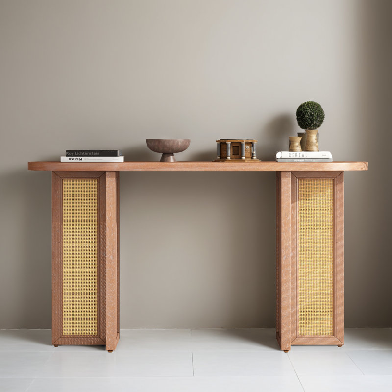 Console de 48 po pour le couloir, Bois naturel délavé