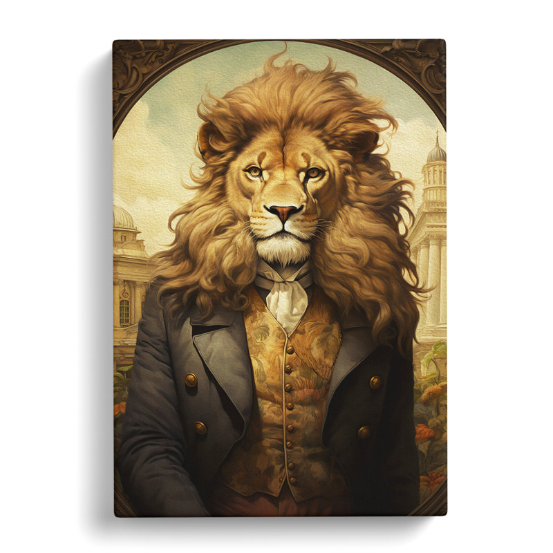 Lion Victorian - No Frame Print, 60cm H x 40cm W x 3cm D