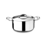 Mepra Casserole 2 H. with Lid Glamour Stone Stainless Steel