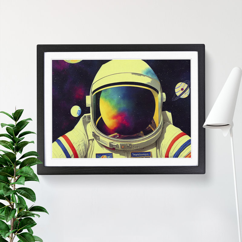 Colourful Astronaut Vol.2 - Framed Print, Black, 46cm H x 64cm W x 2cm D