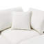 Lit confortable à 1 place en tissu blanc avec coussin entièrement éponge pour économiser de l'espace