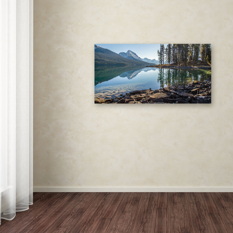« lake soleil light » par pierre leclerc,, reproduction de photo sur toile tendue, H 12 po x l 24 po x P 2 po