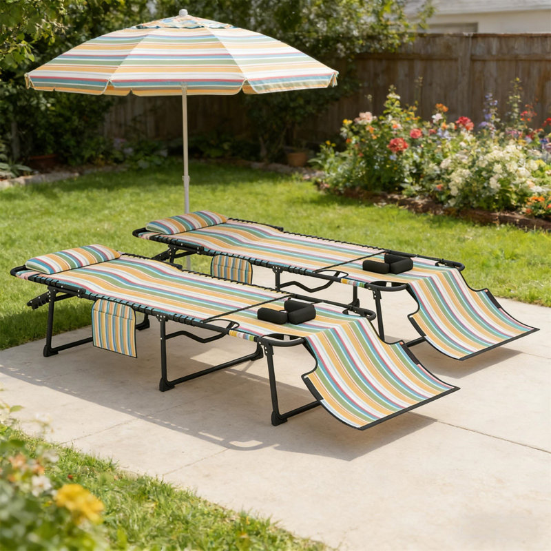 Méridienne Sun, Black/Rainbow Polyester
