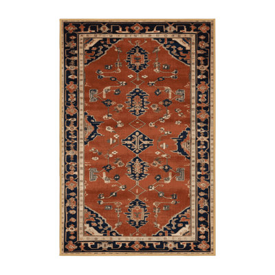 Machine Washable Art Deco Brown Area Rug