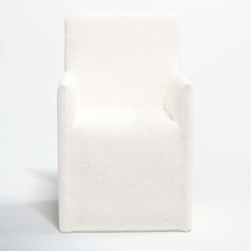 Ivanka 20'' H Upholstered Armchair, Classic Snow Boucle