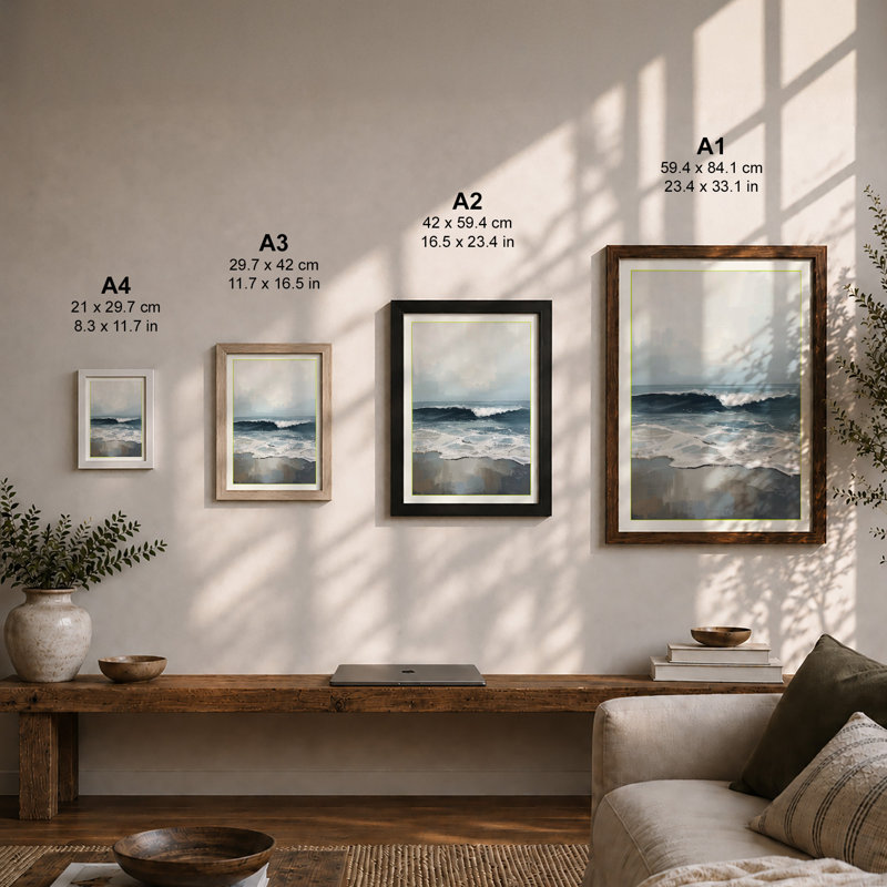 Morning Tide Coastal - Framed Print, Unframed, A2 - 59.4 x 42.0 cm