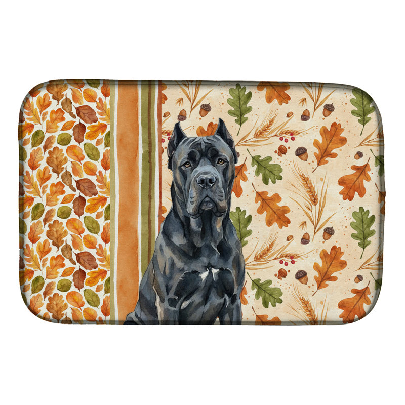 Cane Corso Heirloom Fall Dish Drying Mat