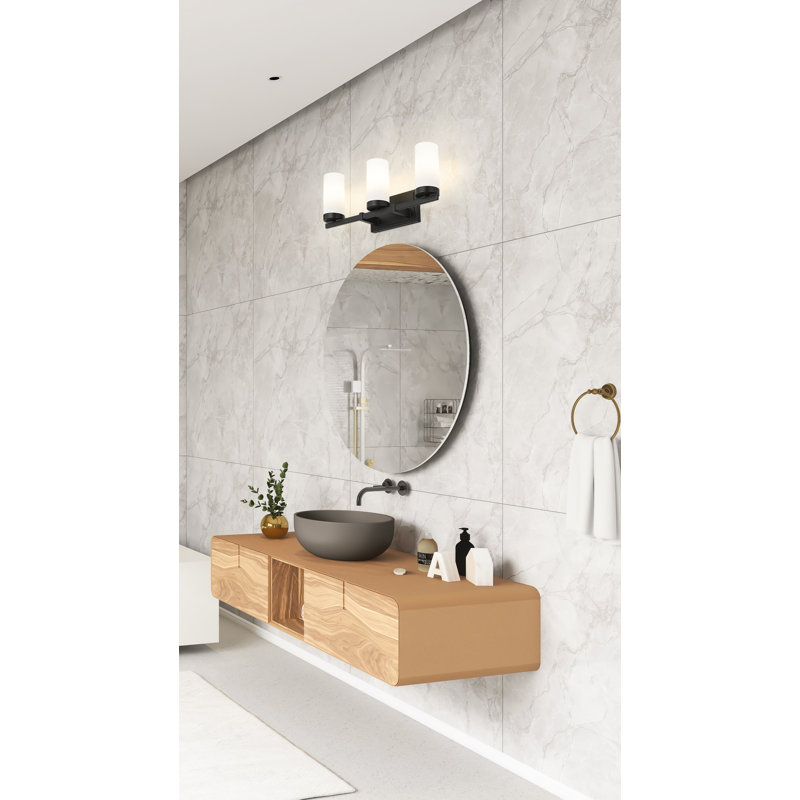 Avers 3 Light Vanity, Matte Black