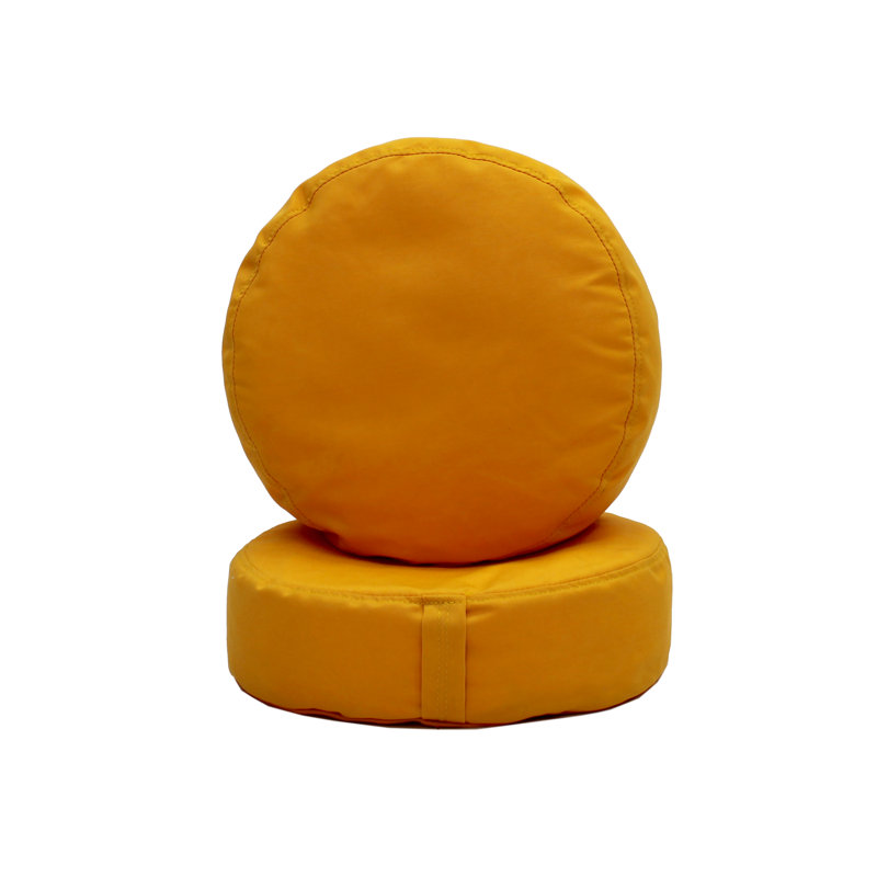 Coussin à billes rond 16 po Element, Jaune souci