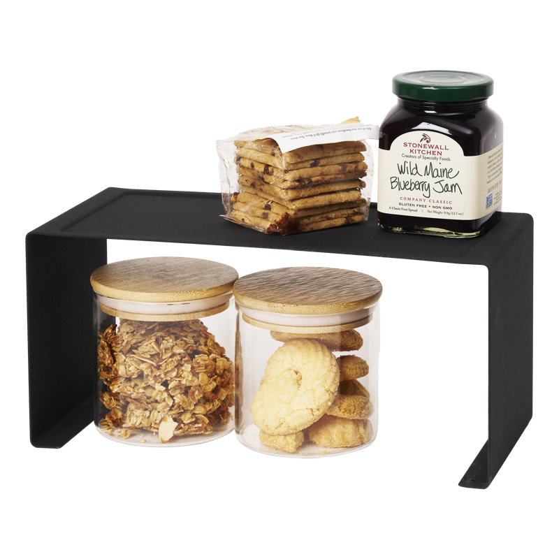 Étagère de cuisine Tower Yamazaki Home, empilable jusqu'à deux, H 5,5 po x l 12 po x P 5,5 po, Noir