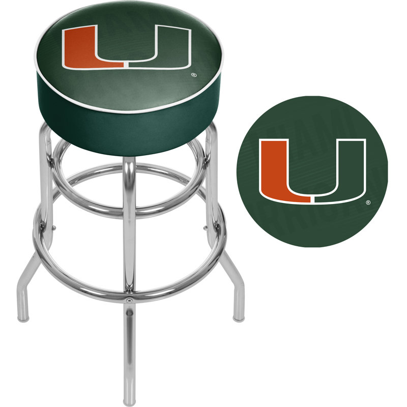 Swivel Upholstered Counter Stool, University of Miami
