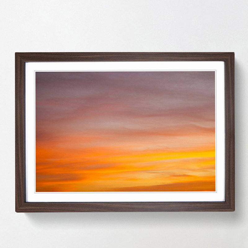 Magical Sky - Picture Frame Photograph Print, 35cm H x 50cm W x 2cm D, Walnut