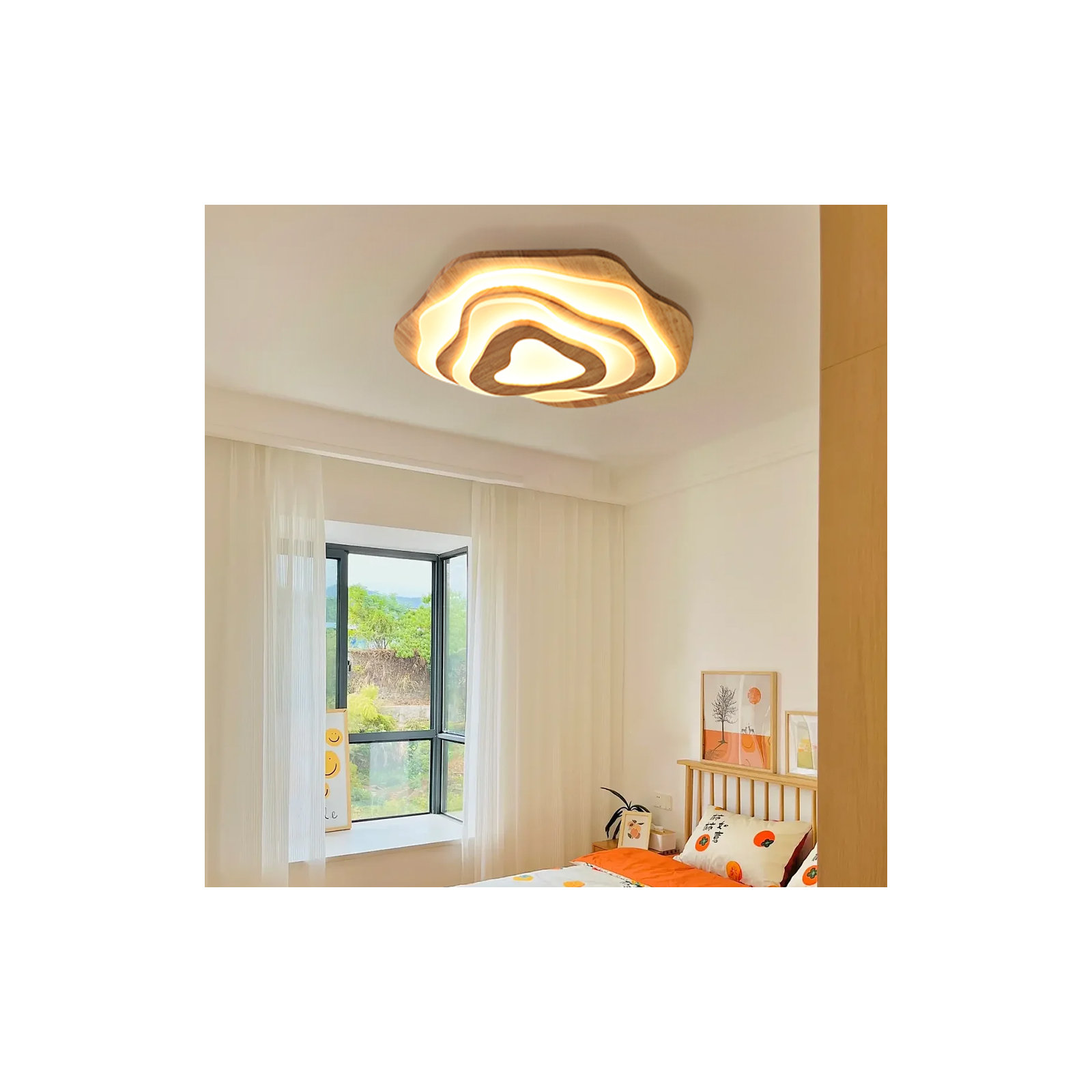 Single Light Acrylic LED Flush Mount, 3.14" H x 23.62" W x 23.62" D