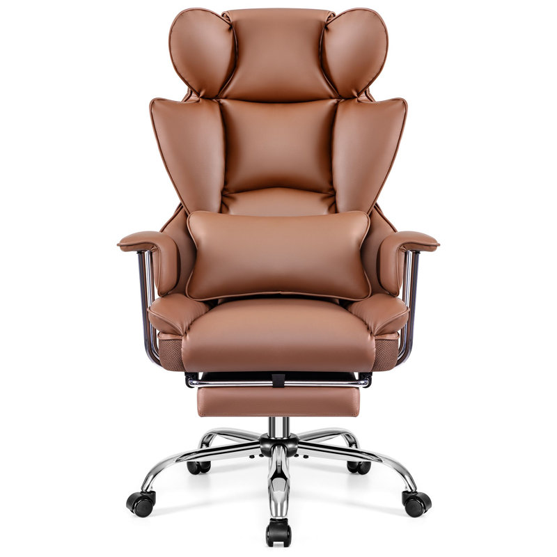 Fauteuil de direction en similicuir, Brun