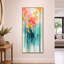 «Blue Pink Colorful Abstract Forest III - Landscape», reproduction d'art sur toile, art mural rustique-1721632888-1721632893