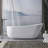 67-Inch Solid Surface Soaking Bathtub With Overflow For Bathroom
