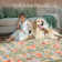 Animal Print Washable Rugs for Living Room Non Slip Floral Kids mat Unltra-Thin Soft Carpet