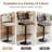  Swivel Adjustable Height Bar Stool ,Counter Height Bar Stools Set of 2, Fabric Upholstered Counter Barstools with Backrest for Kitchen Island, Home Bar,Brown-123406825