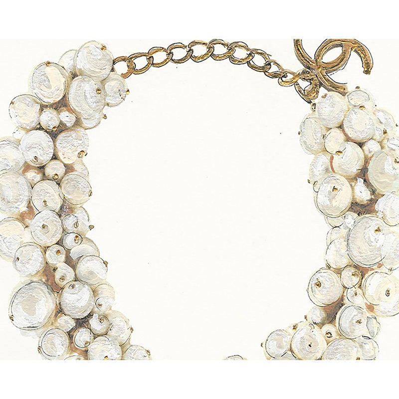 Collier de perles 2 par Jodi - reproduction de cadre photo, H 27,5 po x l 27,5 po x P 0,75 po
