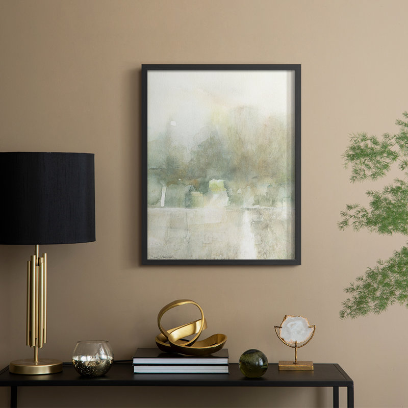 «Gentle Path II», reproduction encadrée - bois massif, Noir, noir, noir, noir, H 15 po x l 12 po