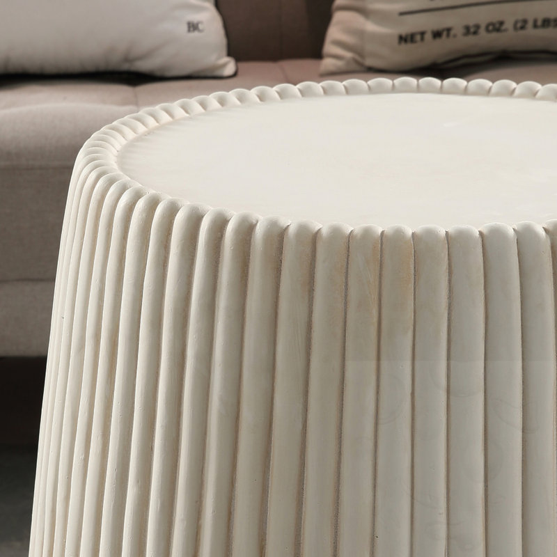 Fluted Tapered Side Table