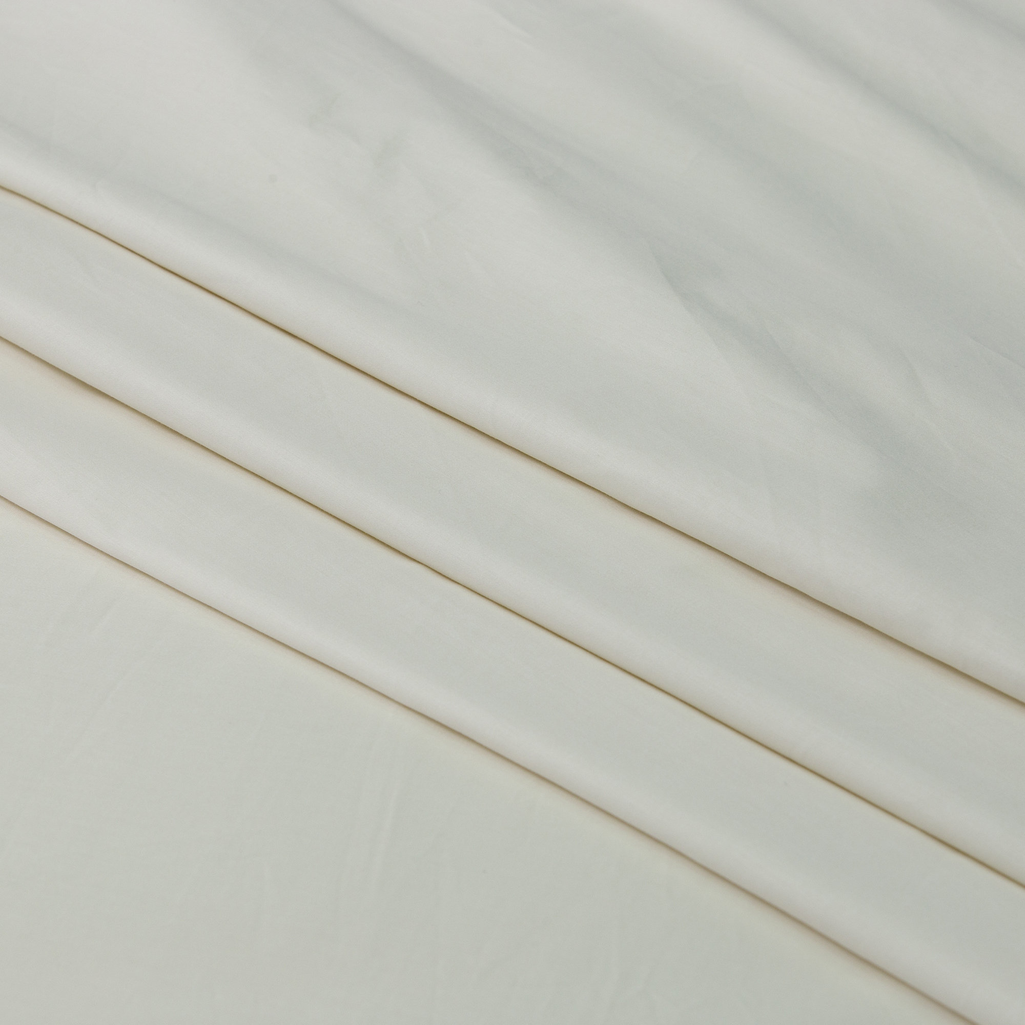  Long Staple Cotton Sateen 400 Thread Count Duvet Cover Set, Queen Duvet Cover + 2 Standard Shams, Ivory