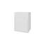 Meuble-lavabo mural blanc avec lavabo intégré, l 15,6 po x H 19,4 po, panneau de particules moderne blanc pour petits espaces