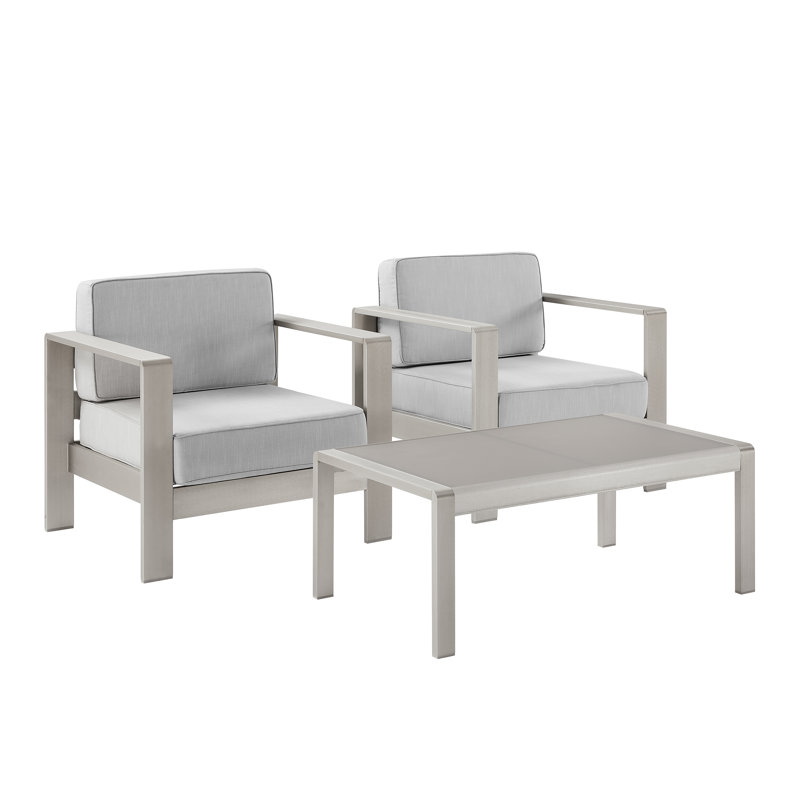 Magers Outdoor Grey 3pc Set, Gray, Gray