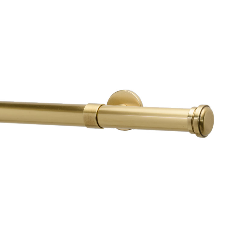 Tringle à rideaux simple 1,13 po Metro, Laiton rétro, H 2 po x l 96 po x P 3,12 po