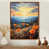 Toile avec cadre flottant brun
