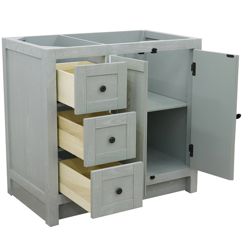 Base de meuble-lavabo simple 36 po seulement, Gris sauge