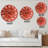 Red Macro Texture - Modern wall clock-59913112