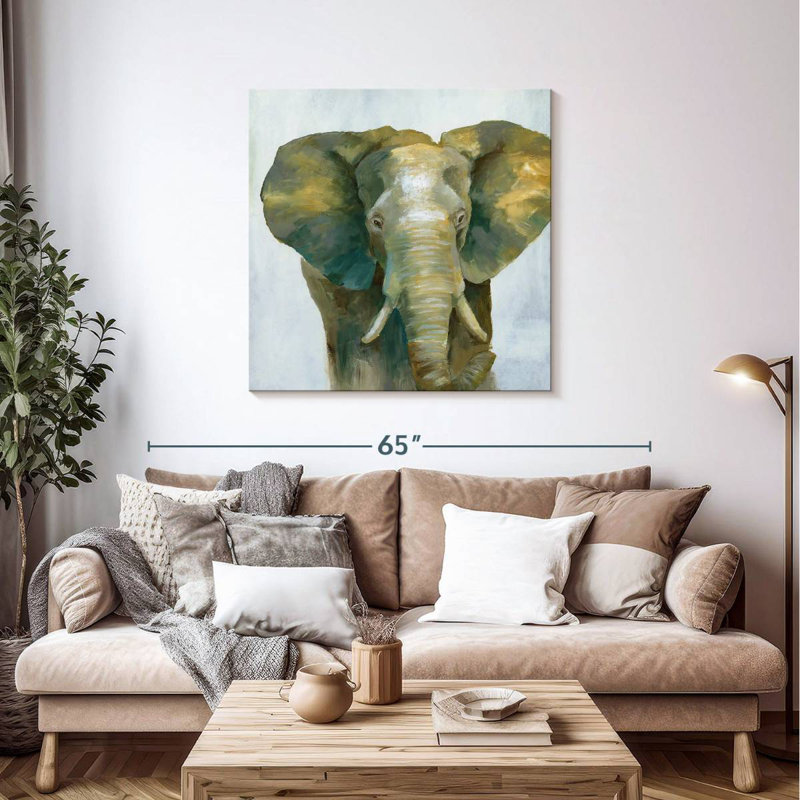 Brampt Jade Elephant, 39" H x 39" W