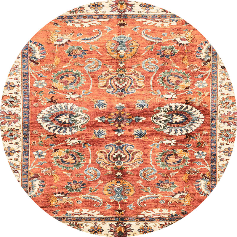 Southwestern Indoor Rug, Round 6'