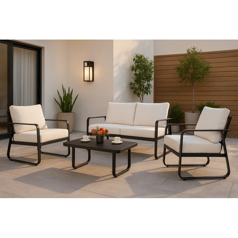 Ensemble de canapé-lit d'extérieur Maui 4 pièces (30 po) et ensemble de 2 chaises (30 po) et table (15 po) Maui