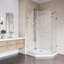 Cabine de douche néo-angle sans cadre Gemini l 47,625 po x P 47,625 po x H 76,75 po Gemini-50857769