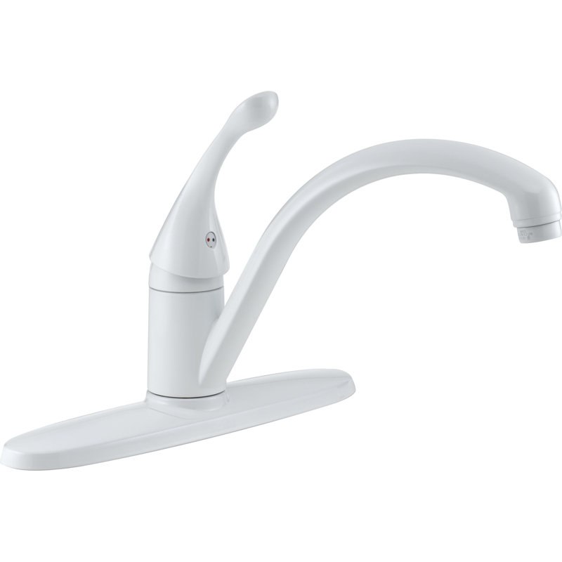 Collins Single Handle Kitchen Faucet with Diamond Seal Technology, White