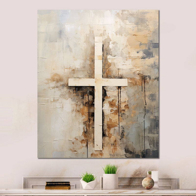 - Reproduction d'art mural en métal Christianity, H 32 po x l 24 po x P 1 po