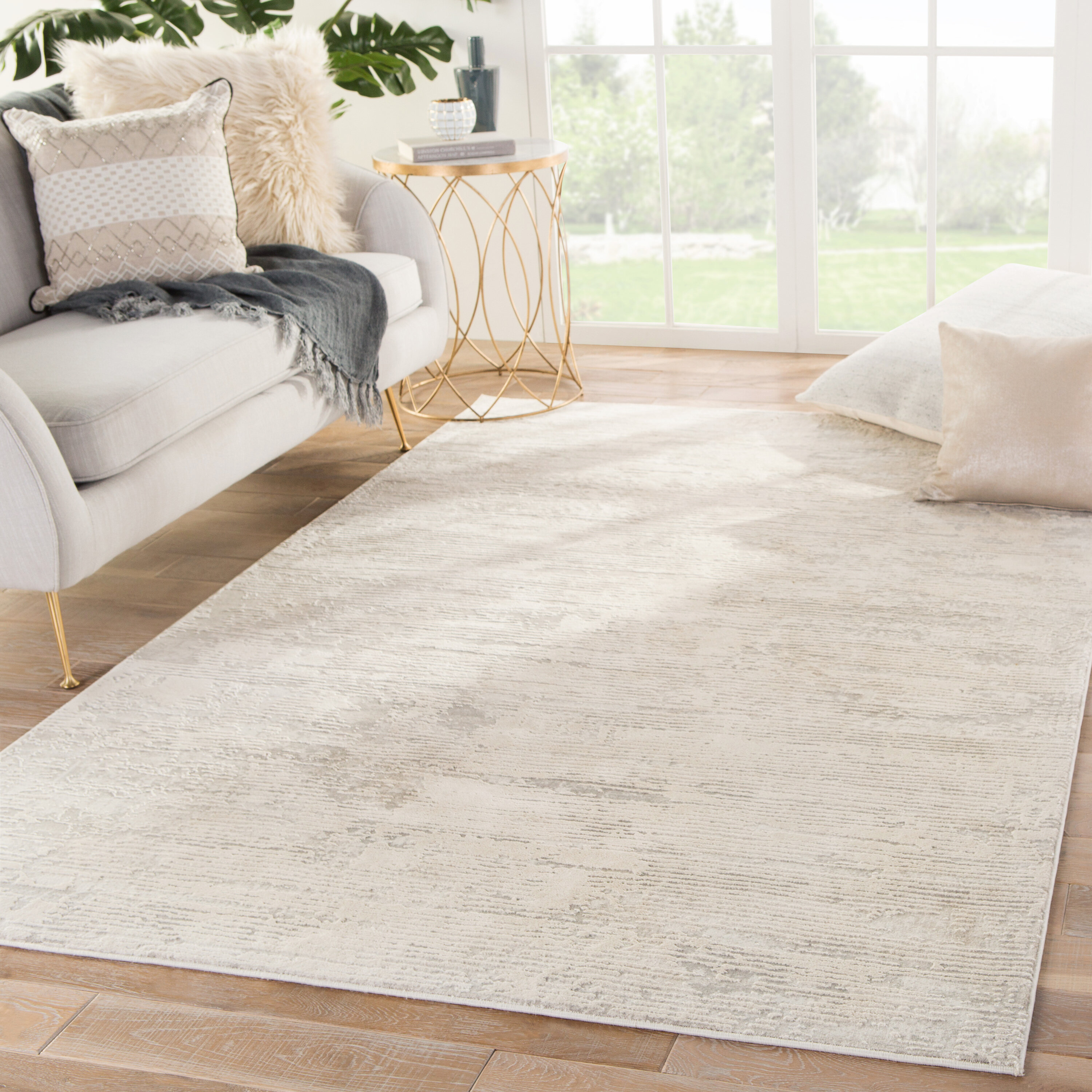 Kailianna Abstract Beige Area Rug 17 Stories Rug Size: Rectangle 6' x 9