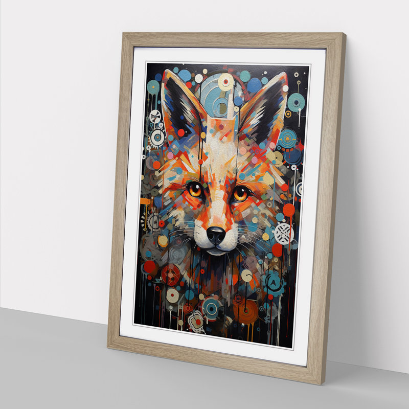 Single Picture Frame Print on Wood, 64cm H x 46cm W, Oak Framed